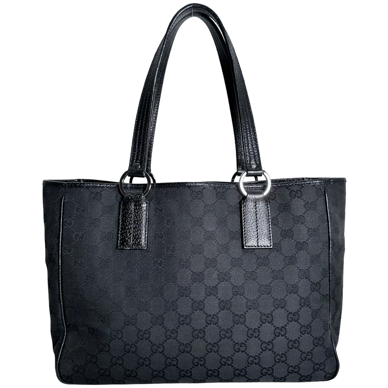 Black GG Web Tote