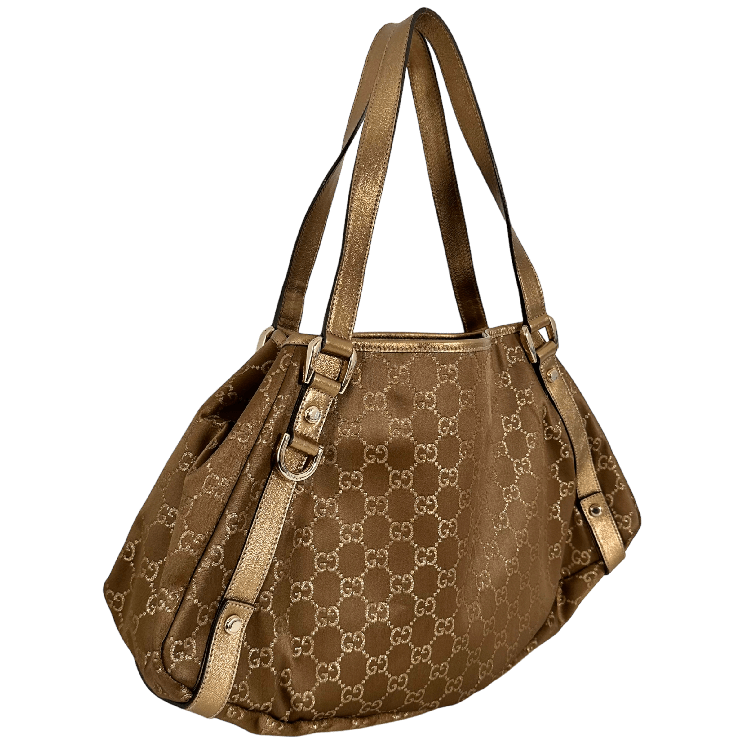 Gold GG Web Shoulder Bag