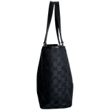 Black GG Web Tote
