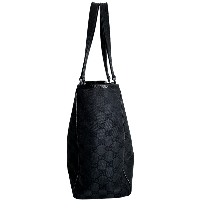 Black GG Web Tote