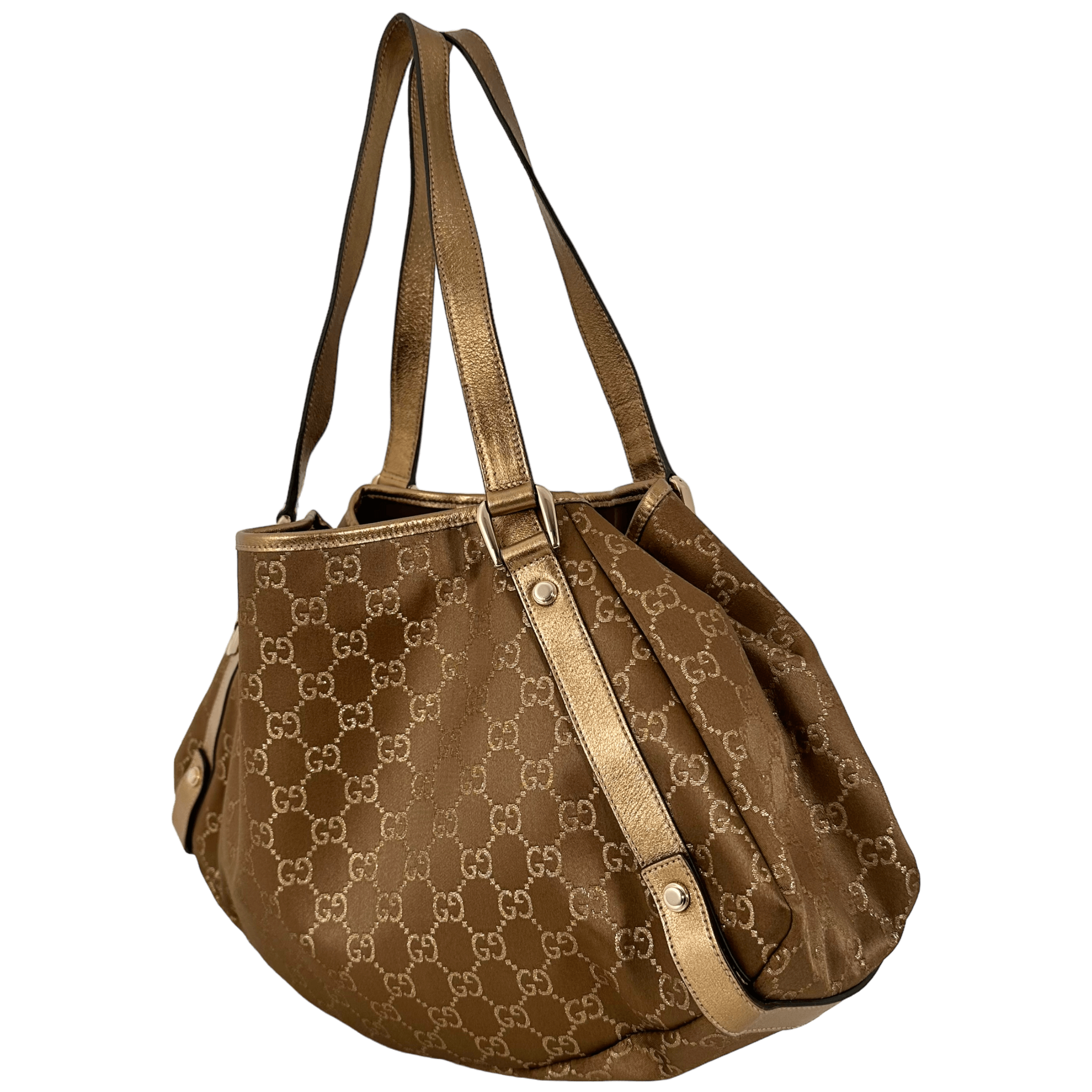 Gold GG Web Shoulder Bag