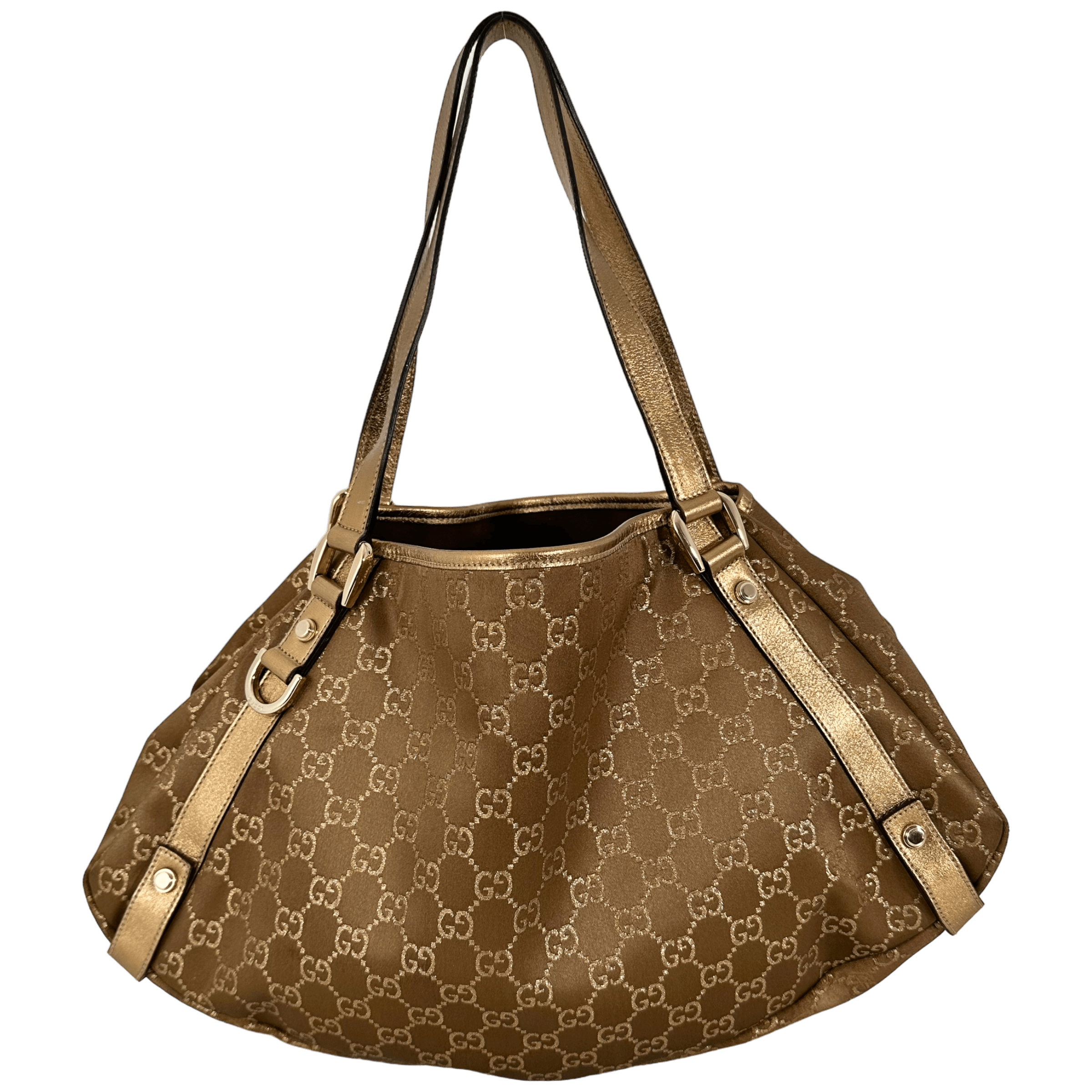 Gold GG Web Shoulder Bag