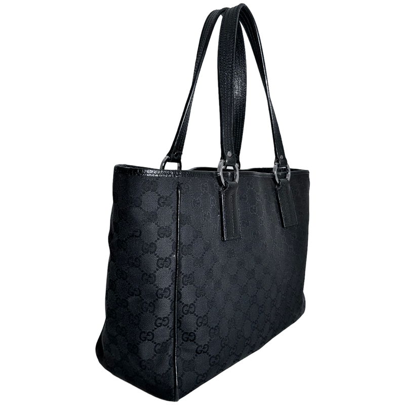 Black GG Web Tote