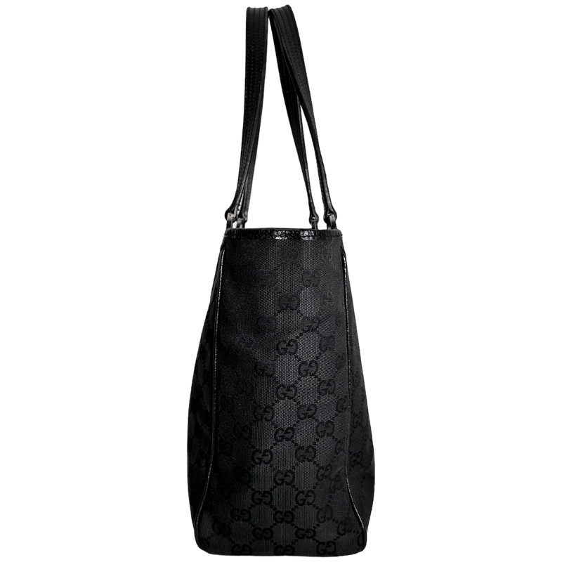 Black GG Web Tote