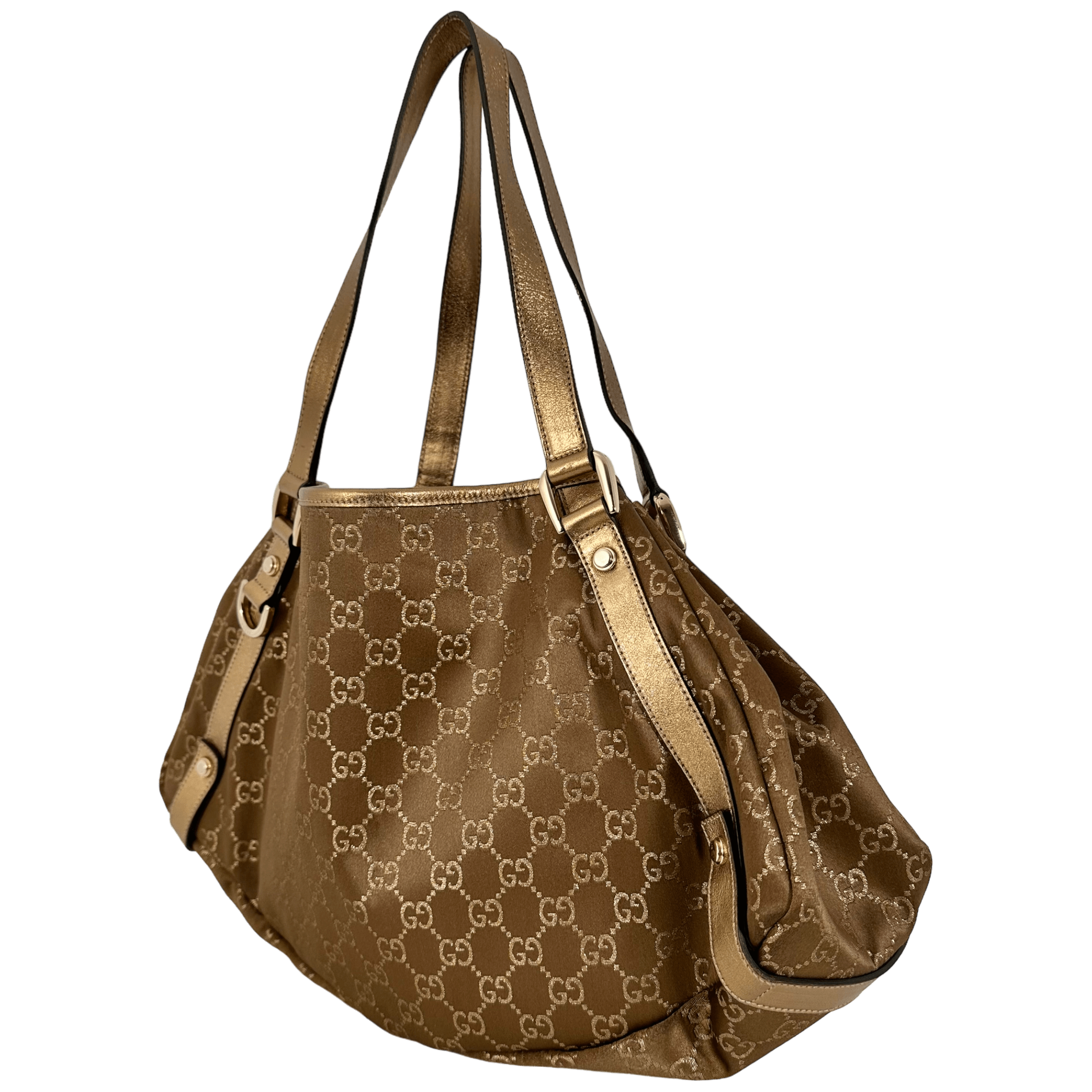 Gold GG Web Shoulder Bag