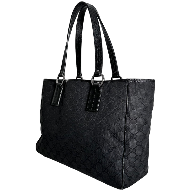 Black GG Web Tote