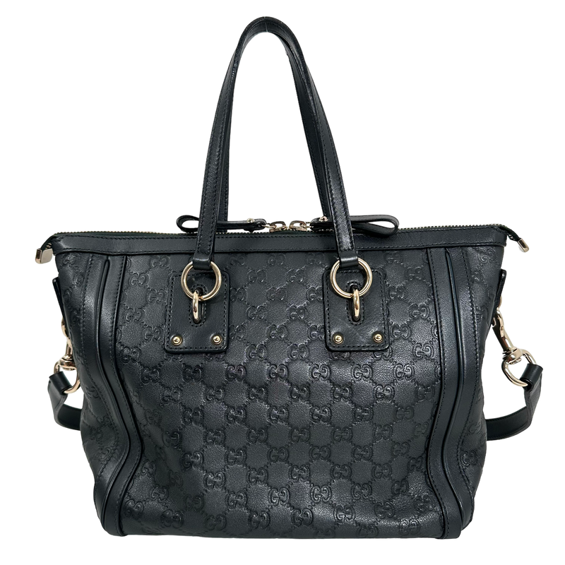 Guccissima Dark Seaweed Green Tote