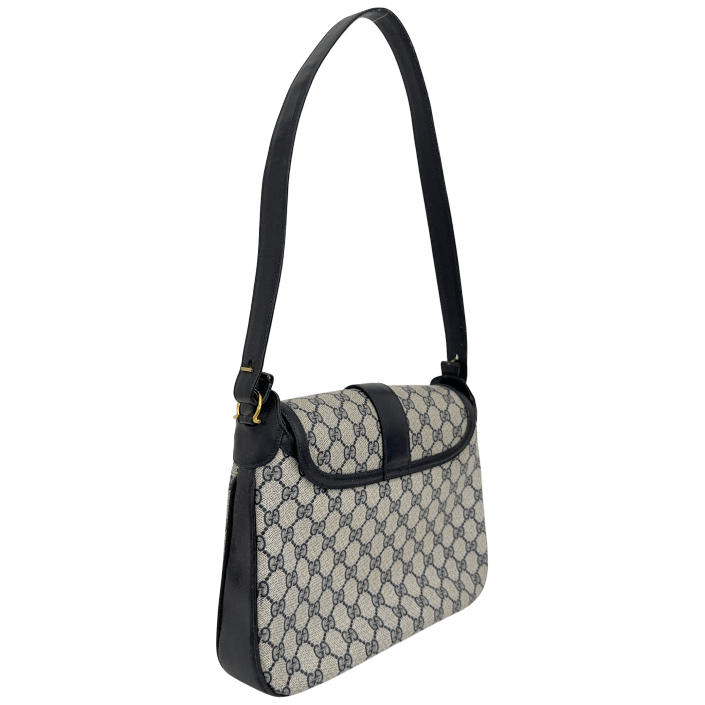 Navy GG Supreme Shoulder Bag