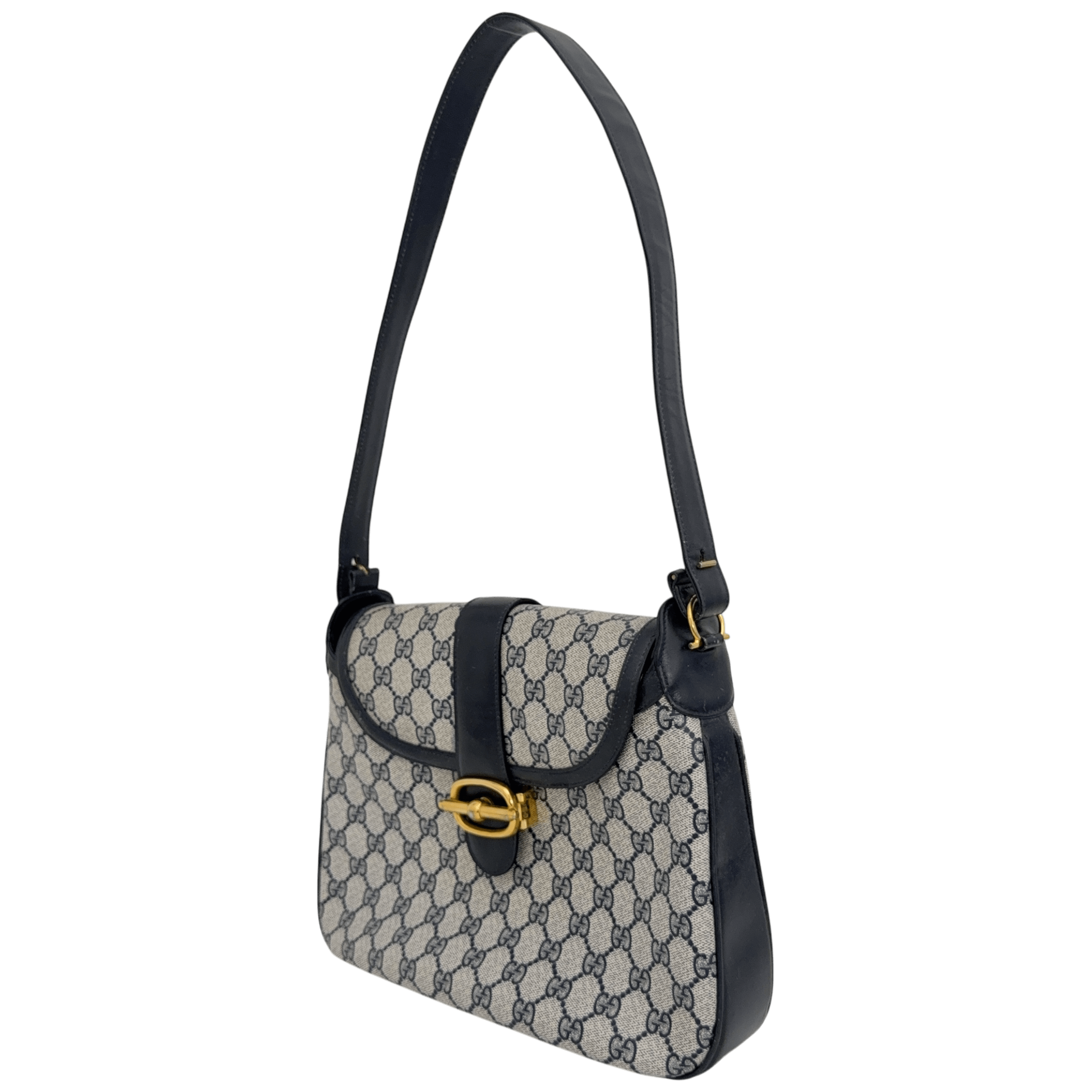 Navy GG Supreme Shoulder Bag