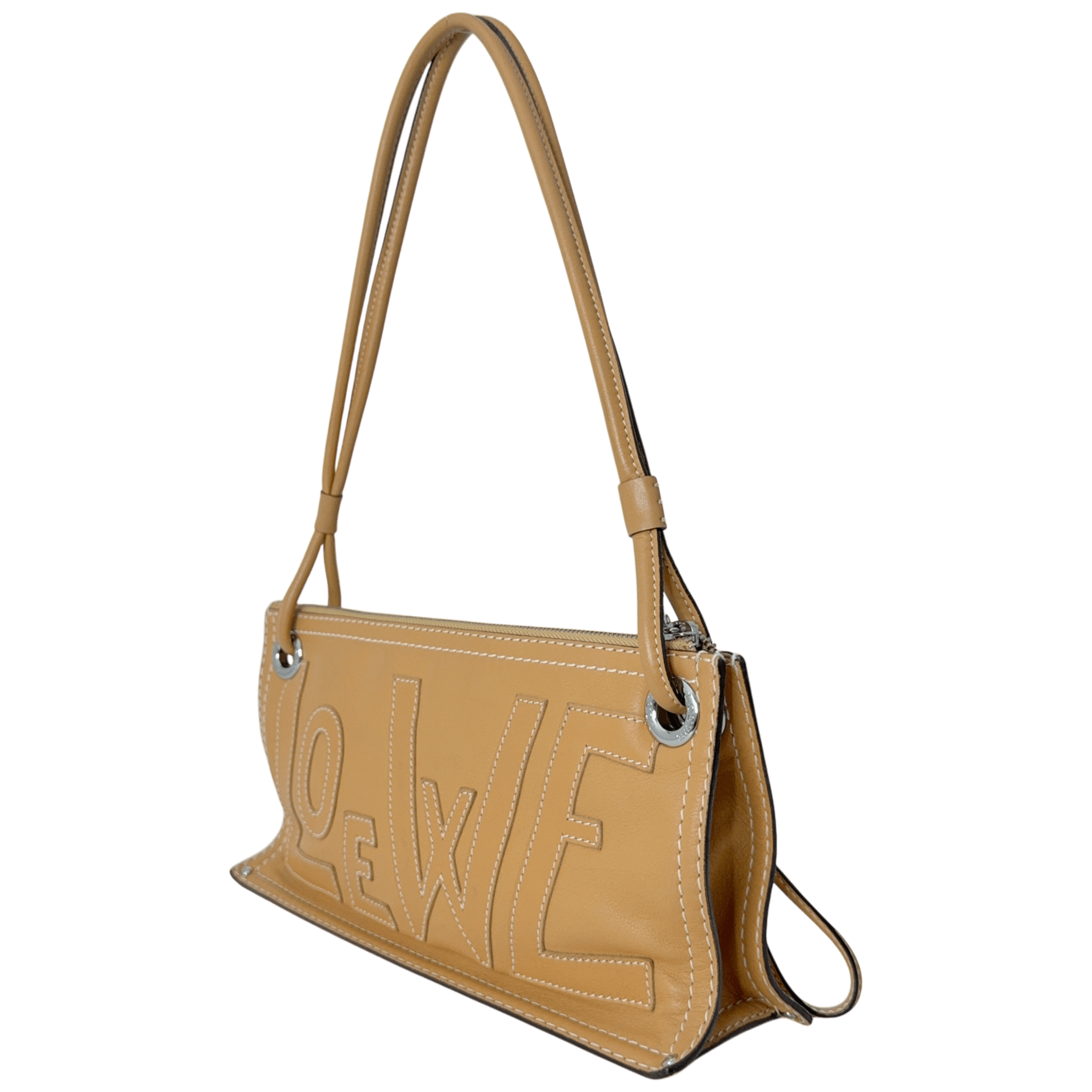 Anagram Patch Shoulder Bag