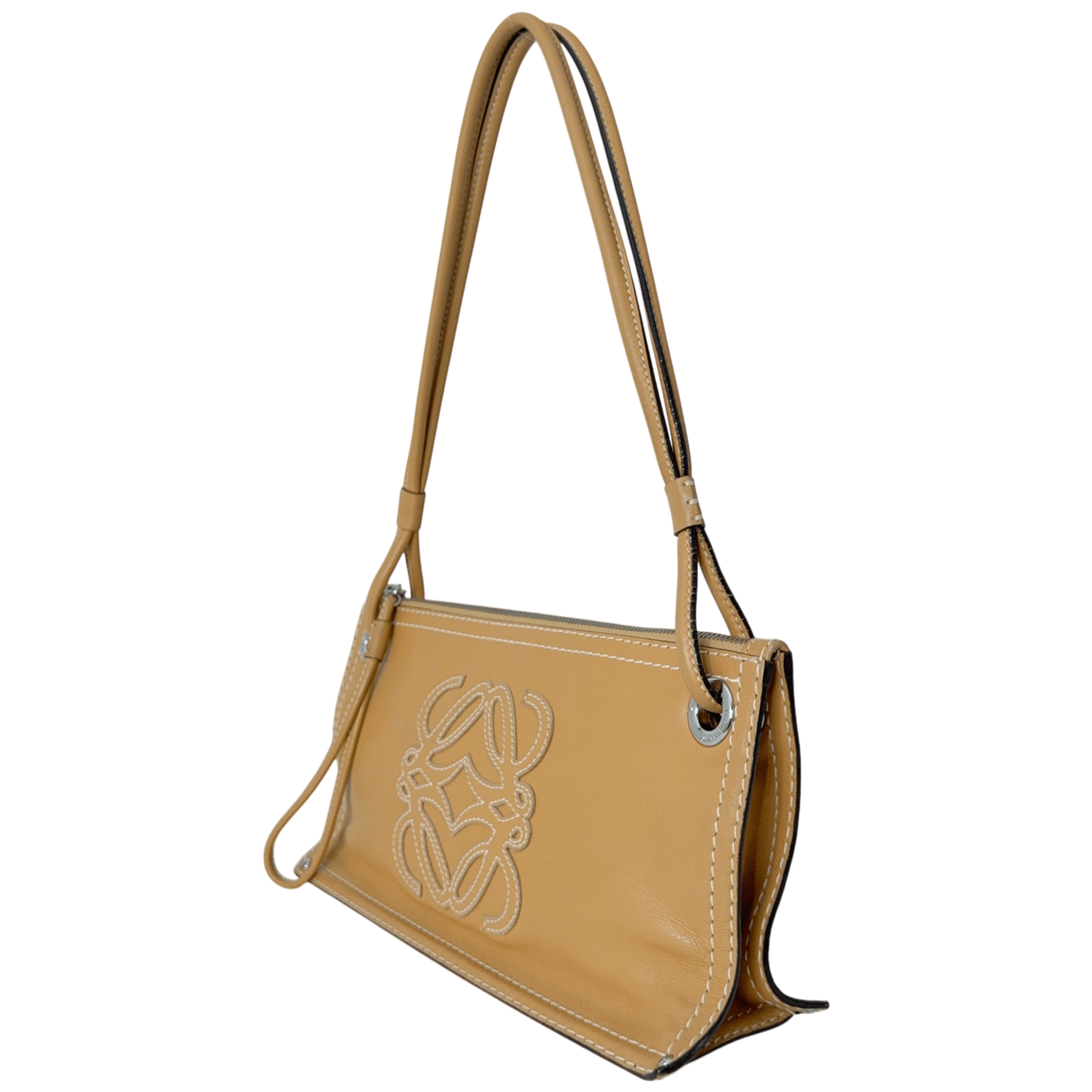 Anagram Patch Shoulder Bag