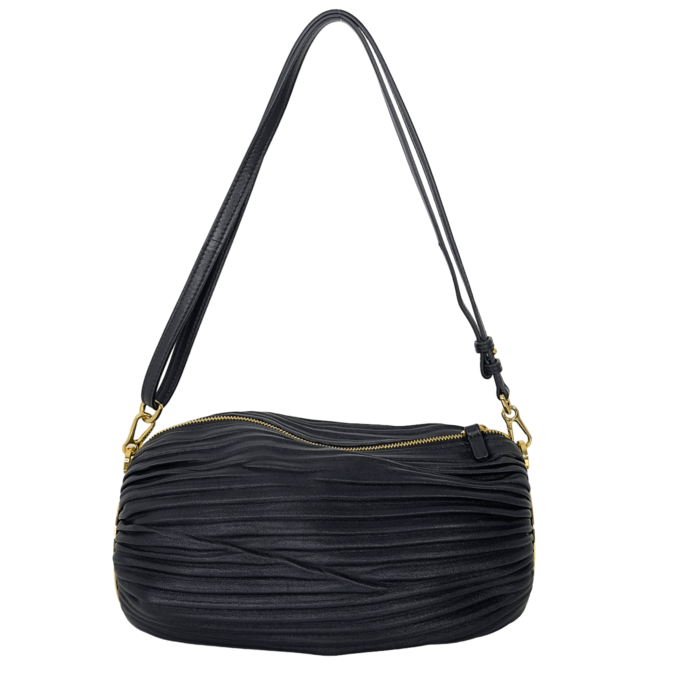 Black Leather Bracelet Pouch