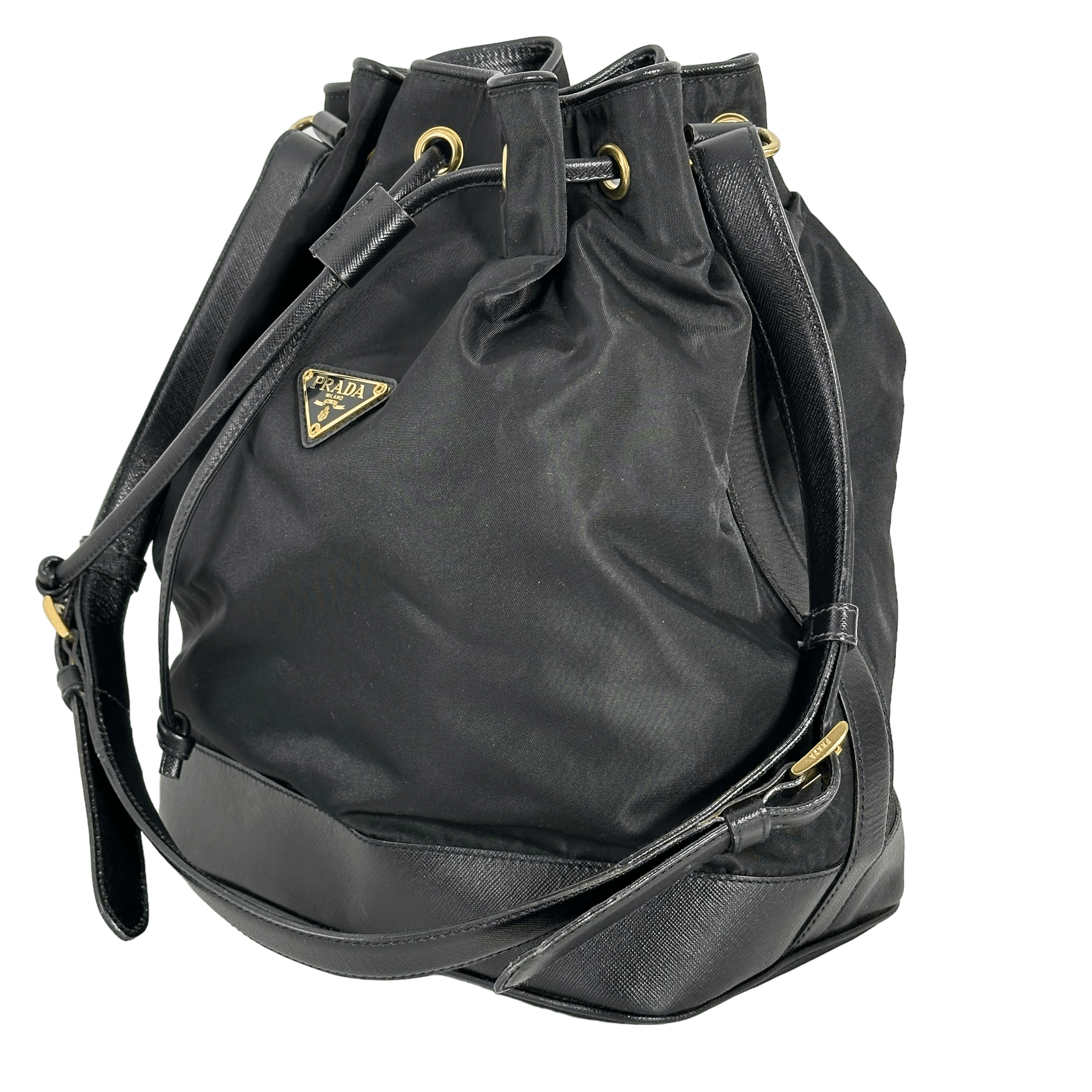Nylon Tessuto Bucket Bag