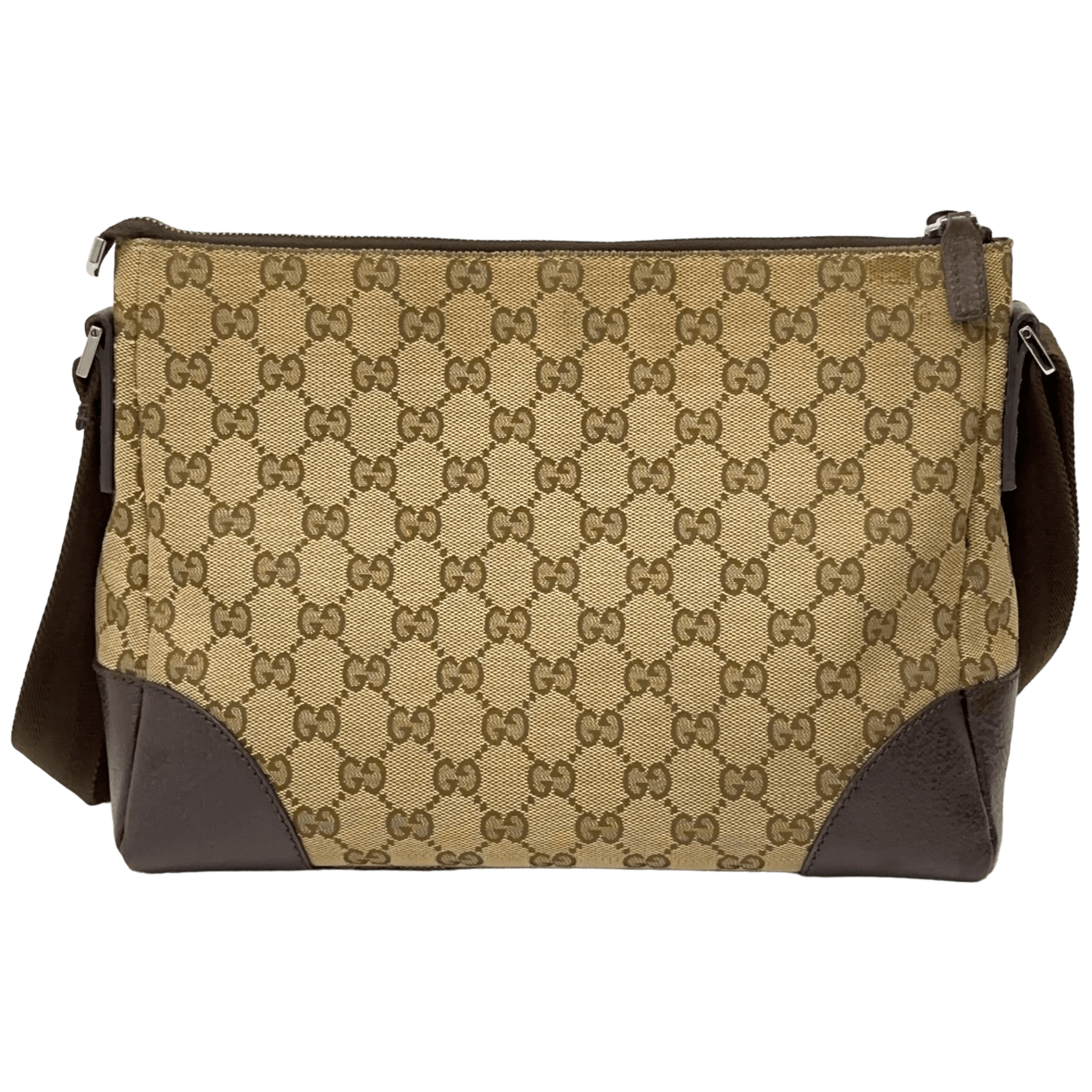 Brown GG Web Crossbody