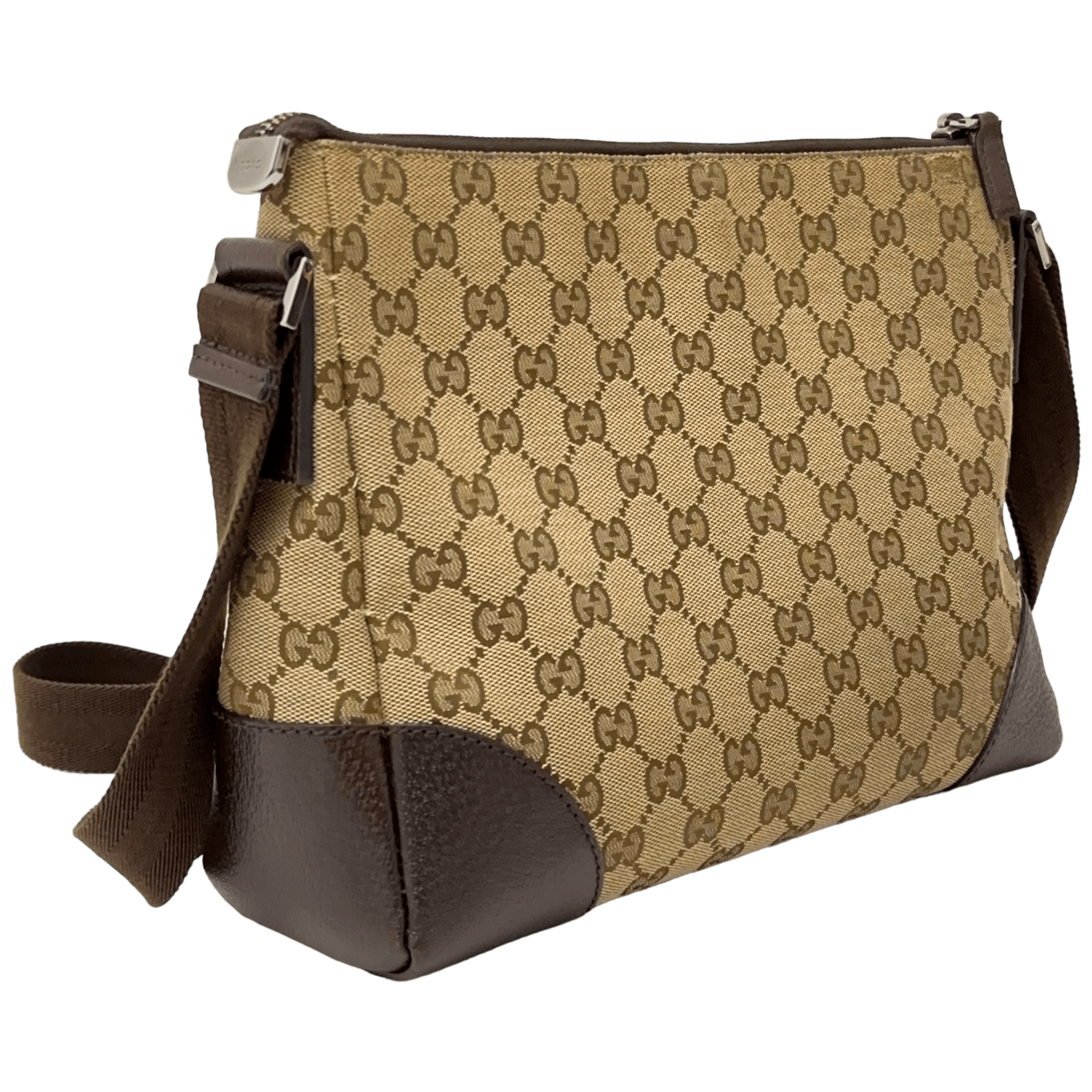 Brown GG Web Crossbody