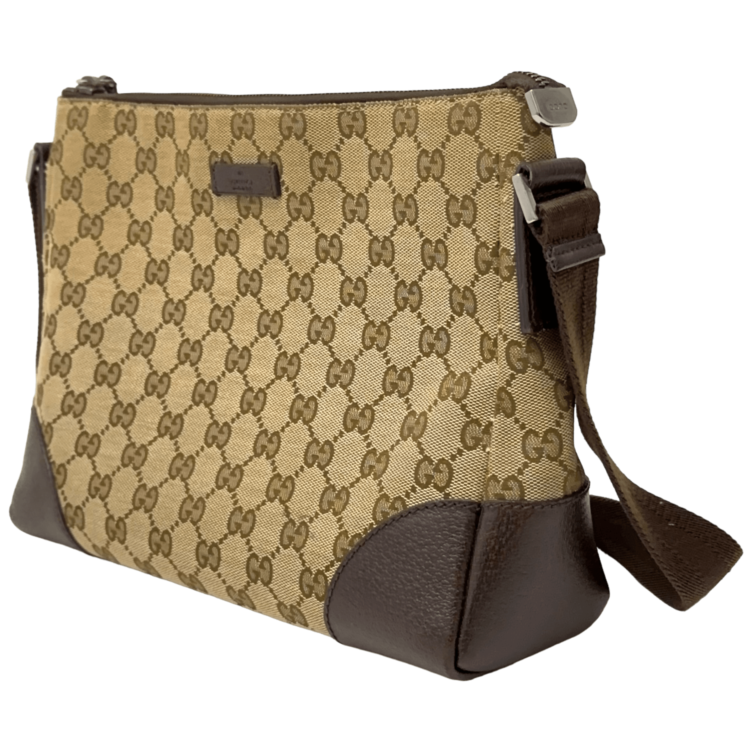 Brown GG Web Crossbody