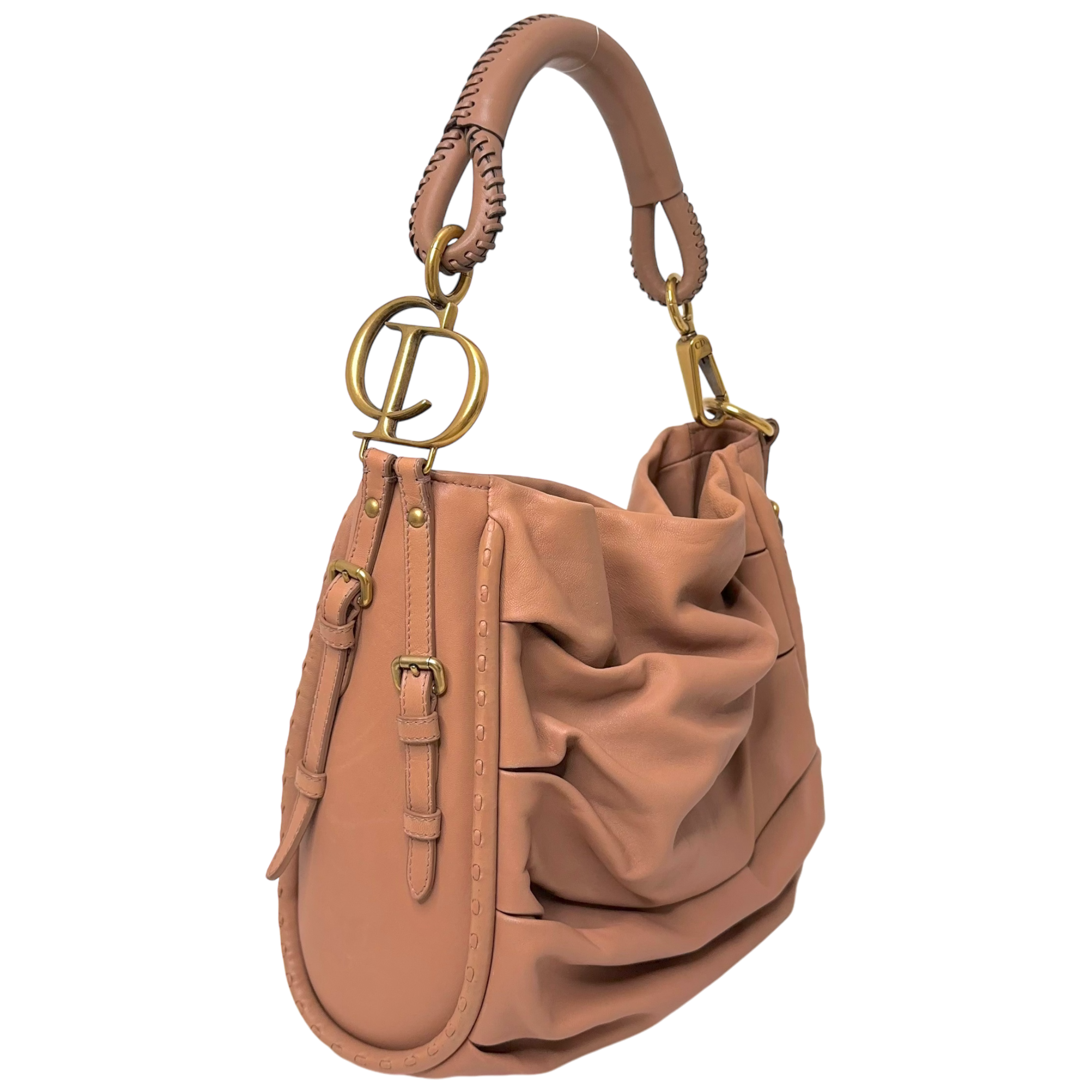 CD Soft Pink Calfskin Shoulder Bag