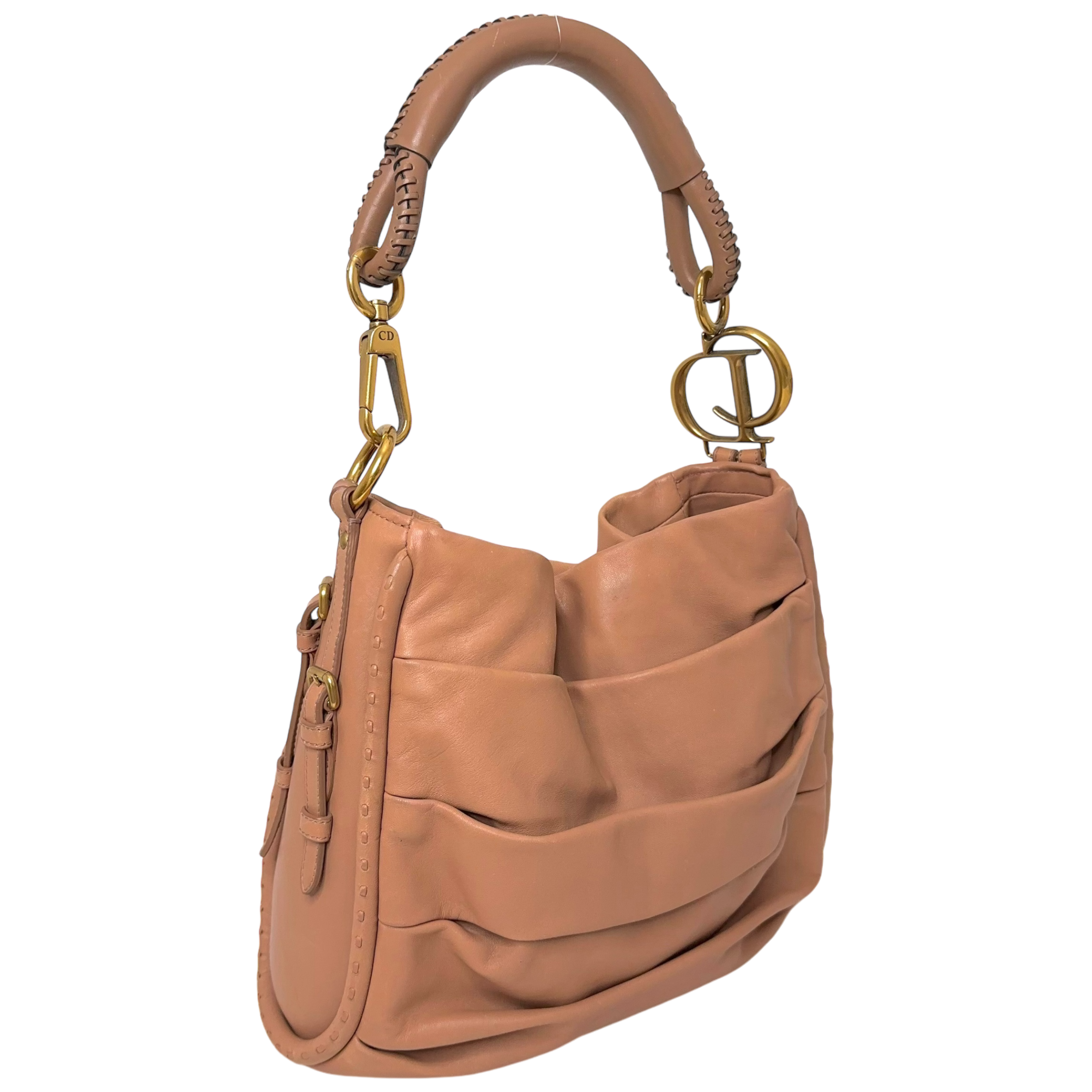 CD Soft Pink Calfskin Shoulder Bag