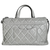 Grey Convertible Boy Aged Calfskin Tote