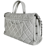 Grey Convertible Boy Aged Calfskin Tote