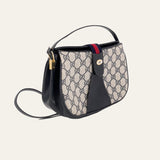 Navy and Red GG Web Crossbody