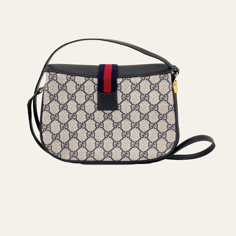 Navy and Red GG Web Crossbody