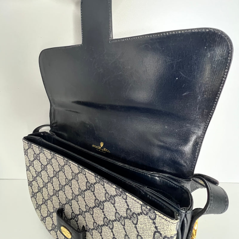 Navy GG Web Crossbody