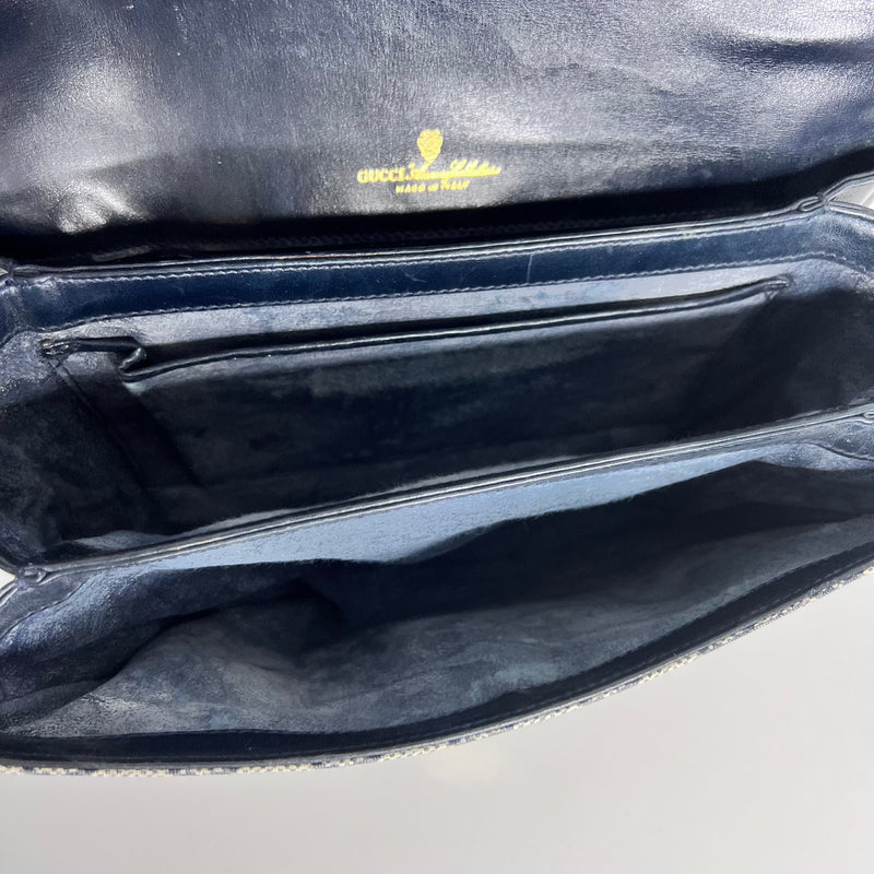 Navy GG Web Crossbody