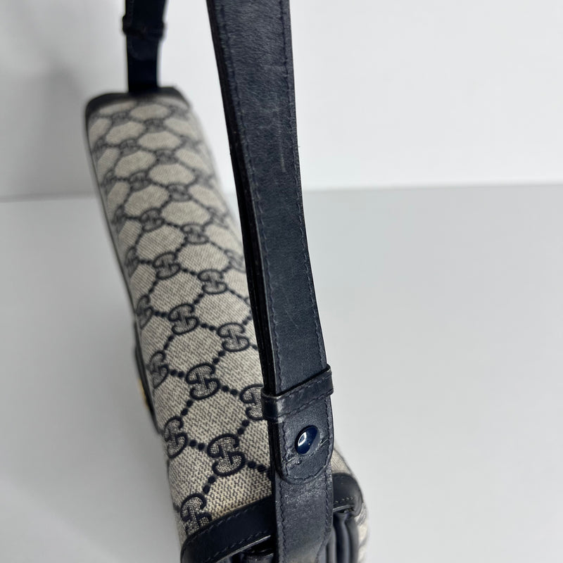Navy GG Web Crossbody