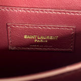 Medium Cassandra Top Handle Leather and Suade