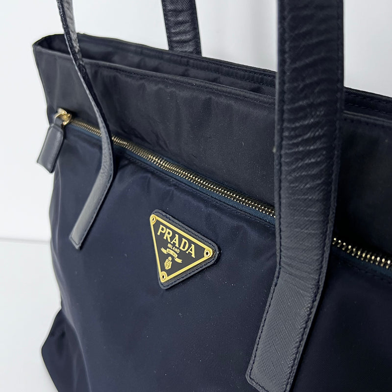 Dark Navy Nylon Tessuto Tote
