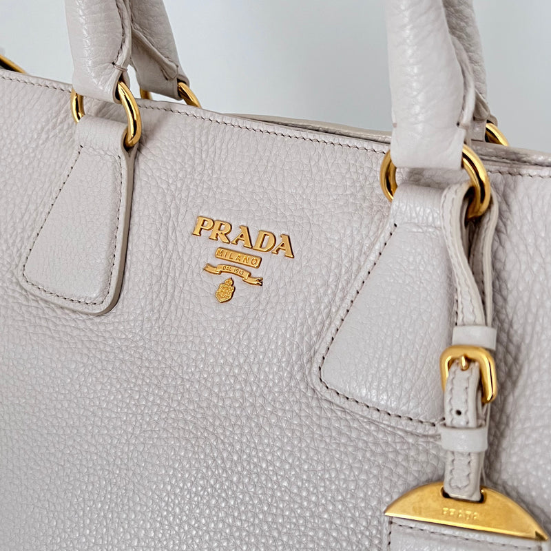 White Vitello Daino Tote