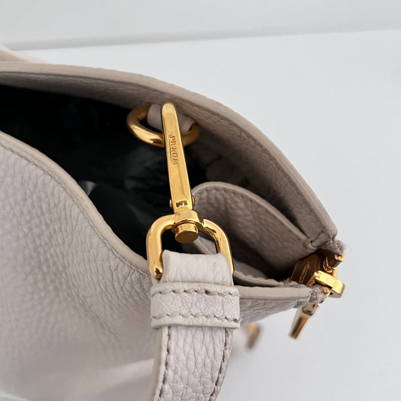 White Vitello Daino Tote