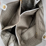 White Vitello Daino Tote