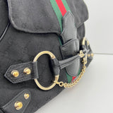 Black Horsebit Shoulder Bag