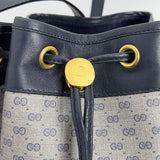 Navy GG Supreme Bucket Bag