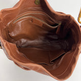 CD Brown Calfskin Shoulder Bag
