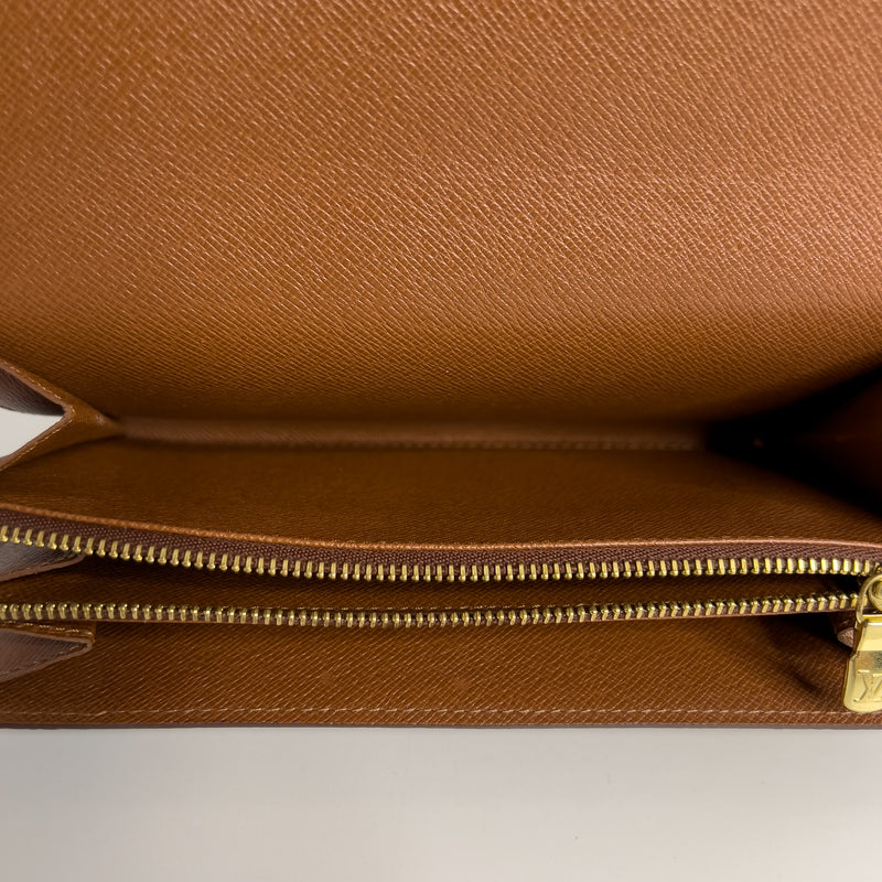 Monogram Wallet with Gold Chain