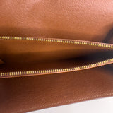 Monogram Wallet with Gold Chain