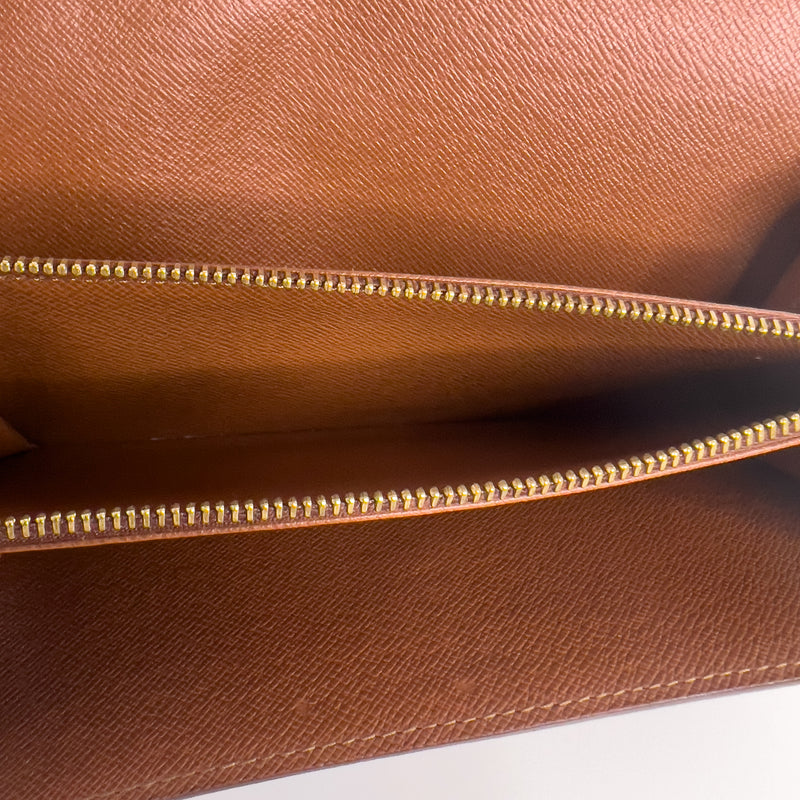 Monogram Wallet with Gold Chain