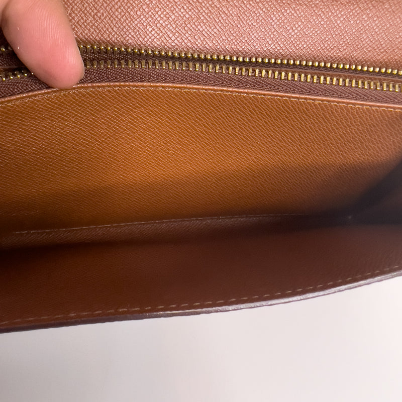 Monogram Wallet with Gold Chain
