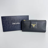 Black Saffiano Long Wallet