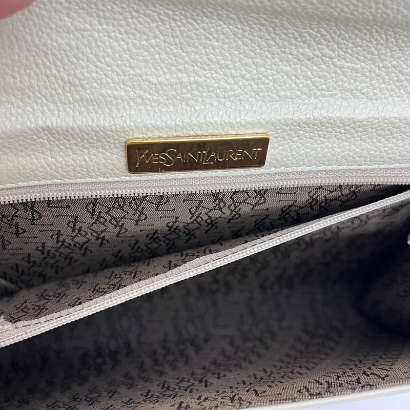 Cream Vintage Envelope Clutch