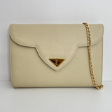 Cream Vintage Envelope Clutch