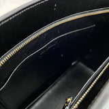 Black Patent Medallion Tote