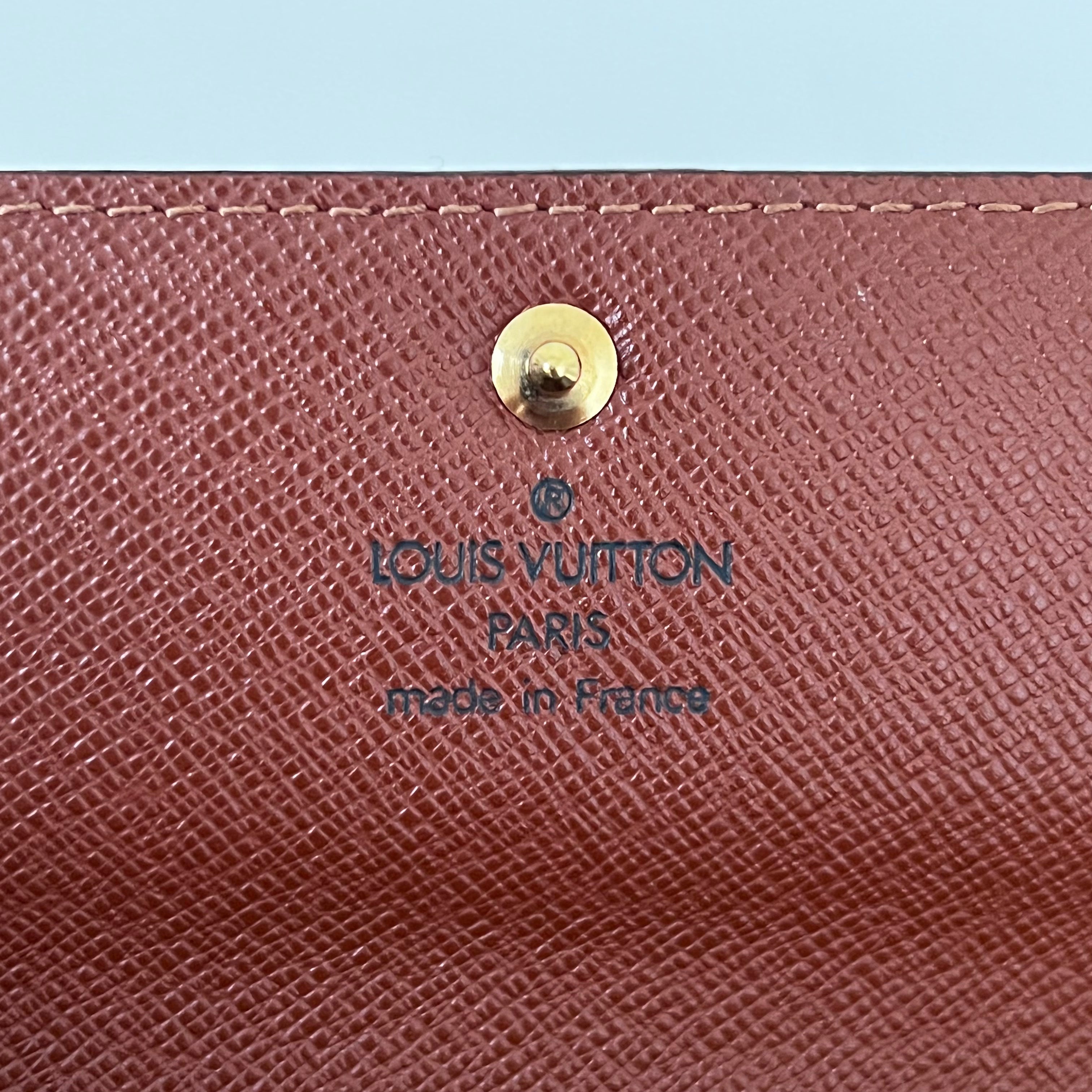 Monogram Wallet with Gold Chain