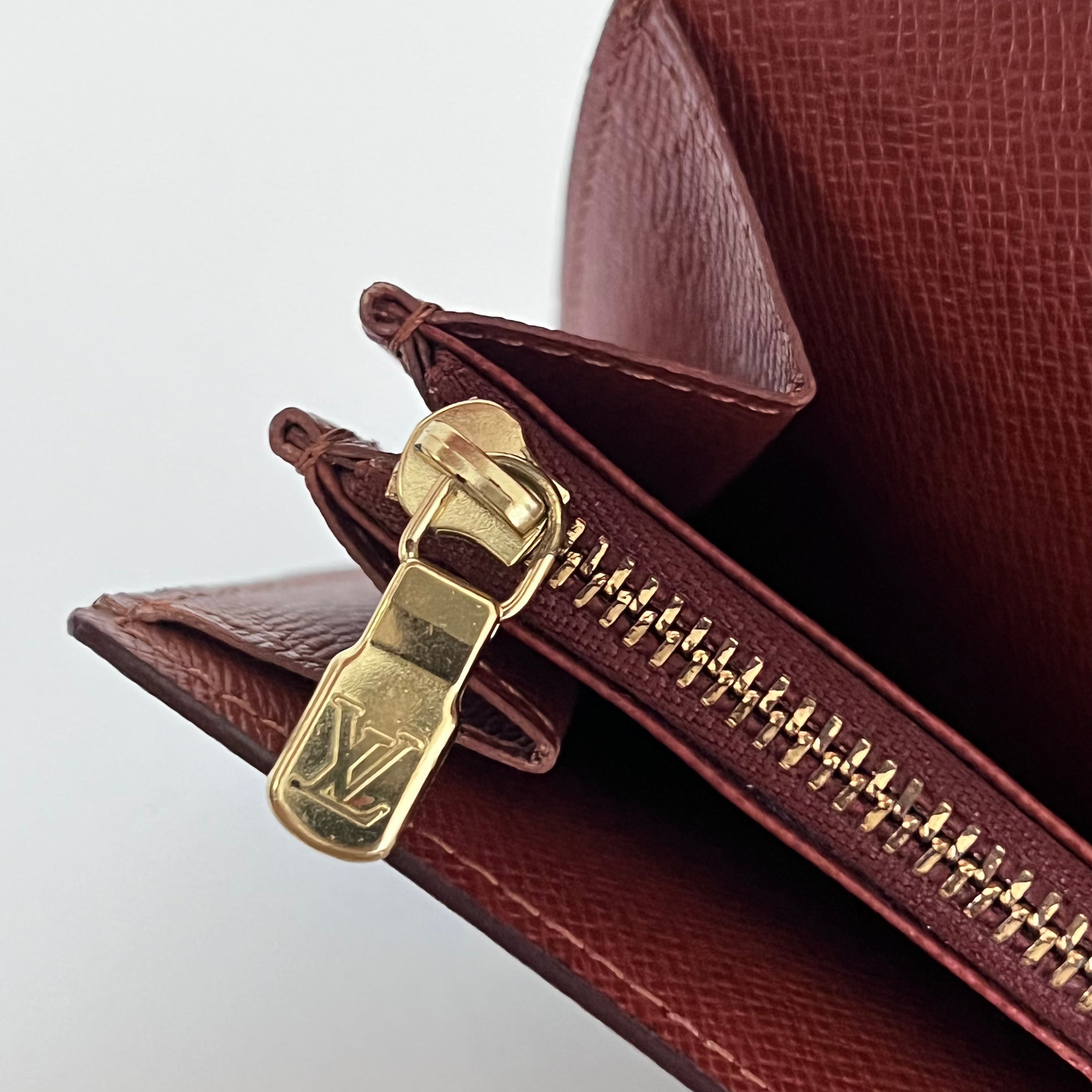 Monogram Wallet with Gold Chain