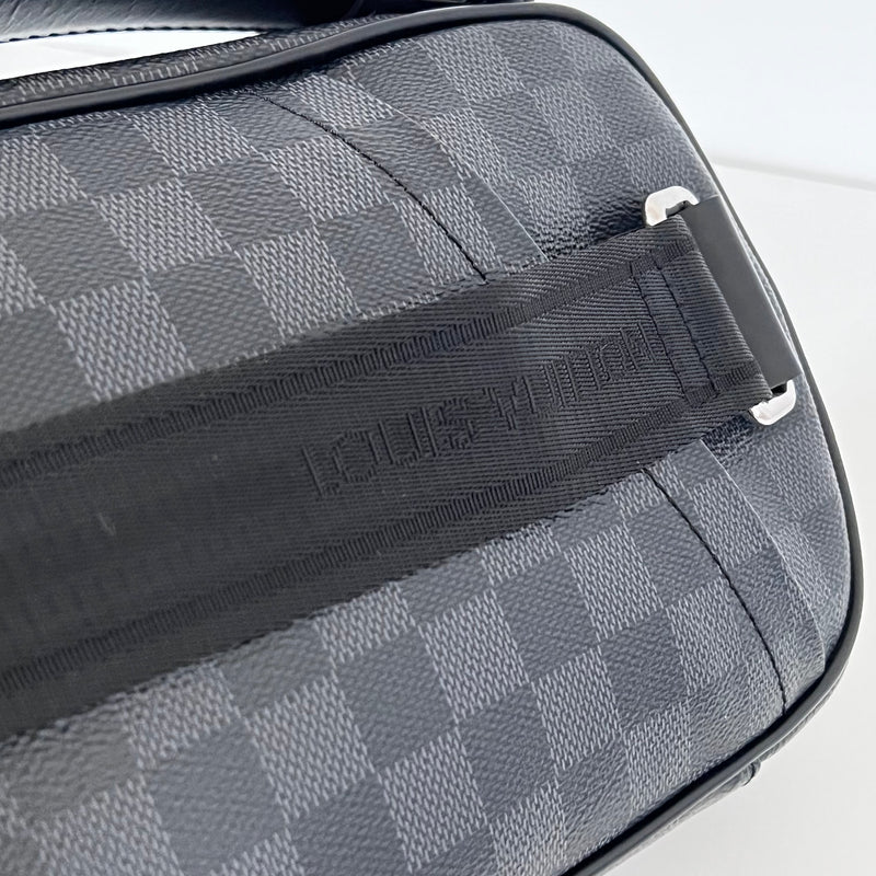 Couture Traders - Keep Calm and Carry Vuitton!! Louis Vuitton Graphite  Ambler Bumbag CT-14619. CT Insider Scoop: The bumbag movement is  everywhere! Your bumbag can be worn across your body, across your