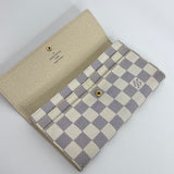 Damier Azur Long Wallet with Chain