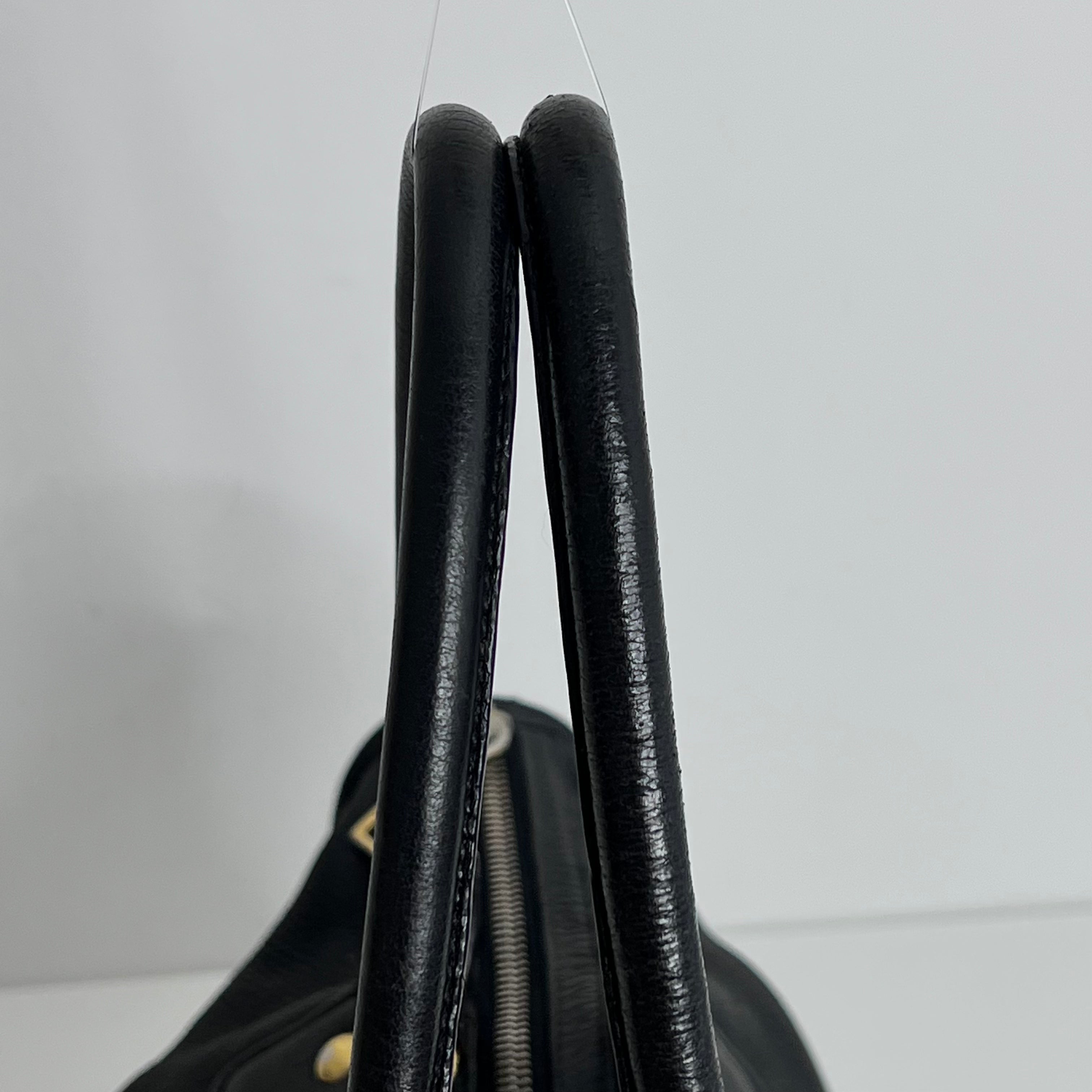 Black Vitello Daino Handbag